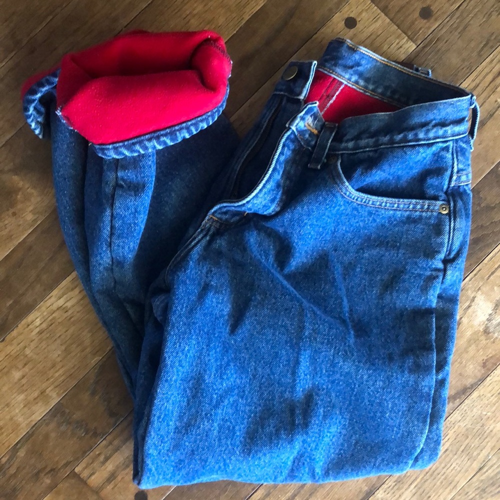 Women’s LL Bean Fleece Lined Jeans Sz 4 petite.
